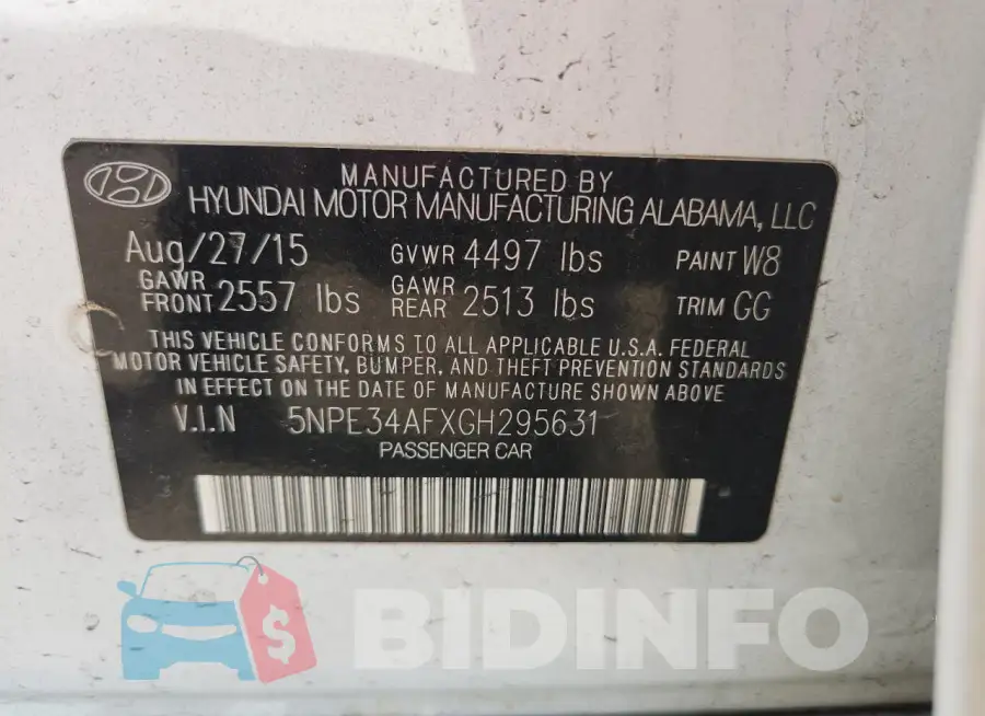 5NPE34AFXGH295631 Photo# 13