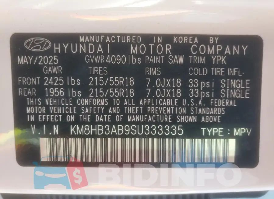 KM8HB3AB9SU333335 Photo# 12
