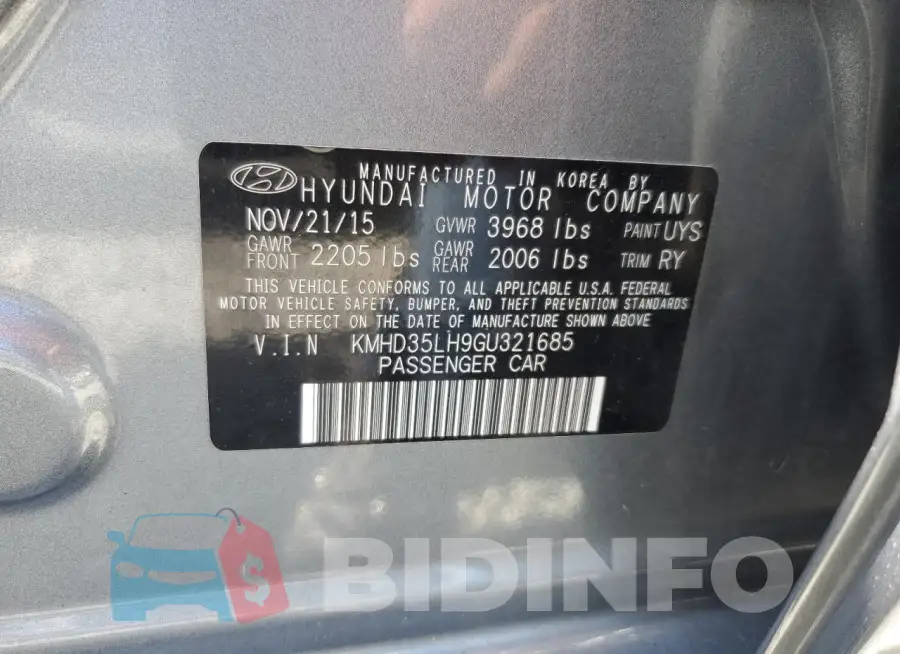 KMHD35LH9GU321685 Photo# 13