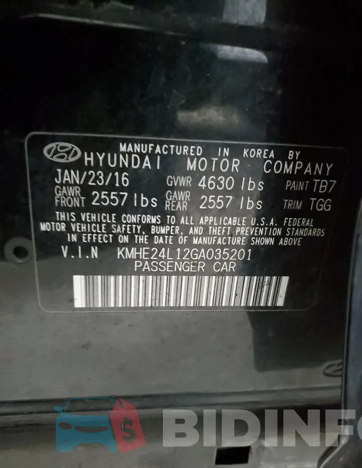 KMHE24L12GA035201 Photo# 12