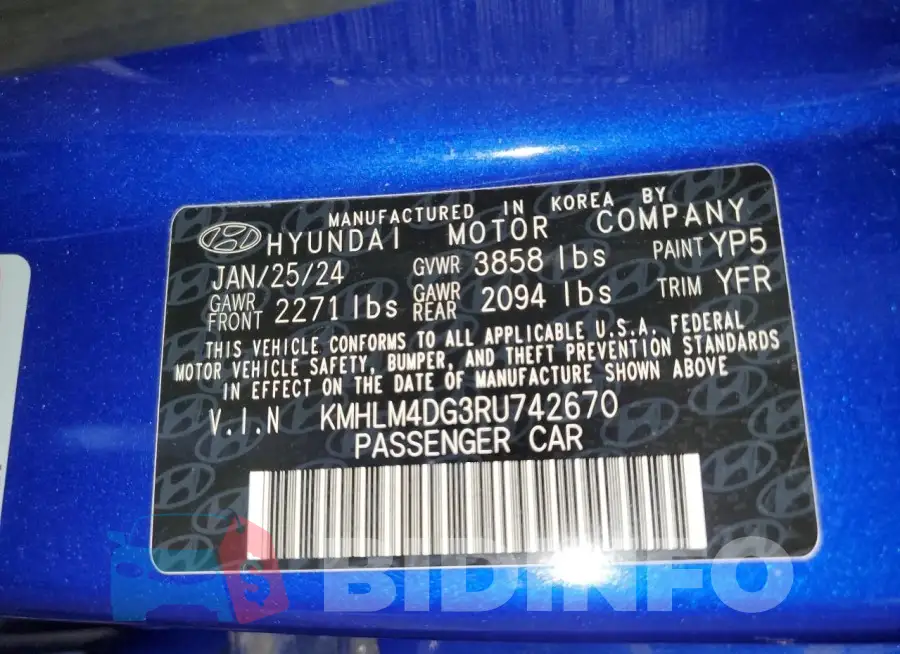KMHLM4DG3RU742670 Photo# 12