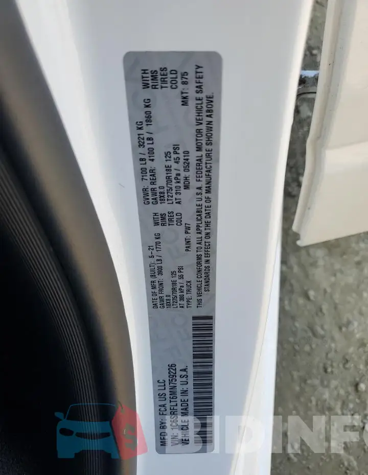 1C6SRFLT6MN759226 Photo# 13