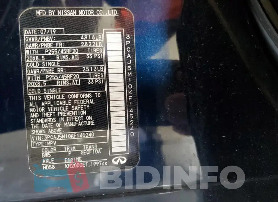 3PCAJ5M10KF145240 Photo# 13