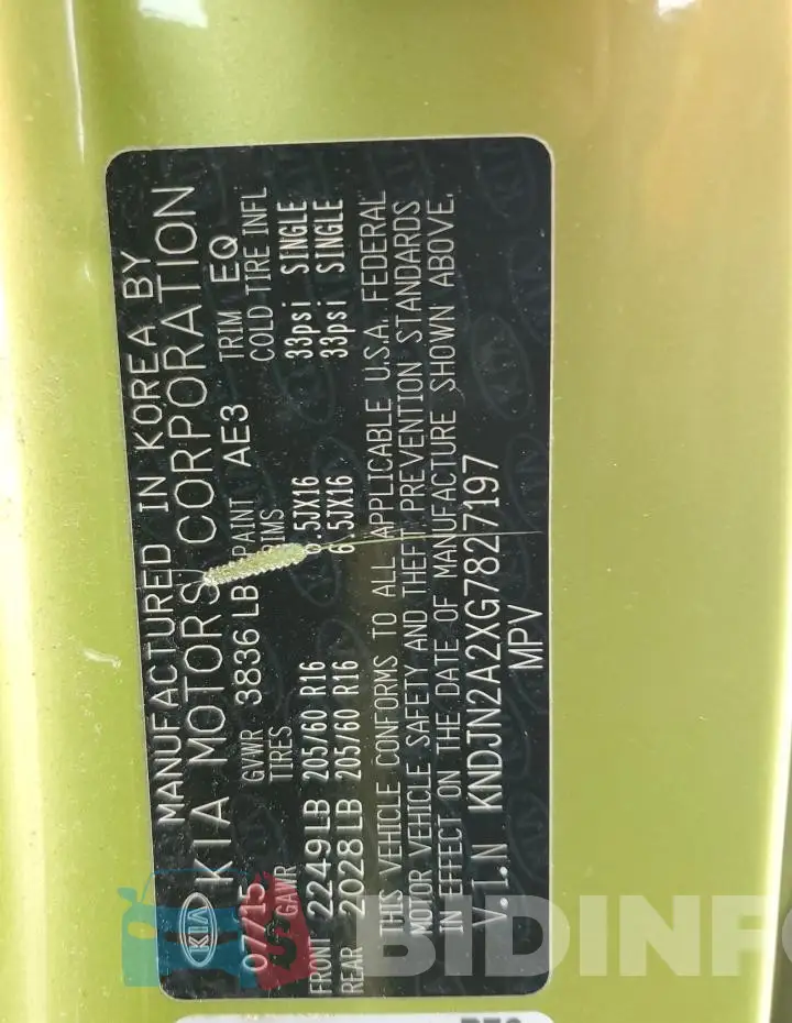 KNDJN2A2XG7827197 Photo# 13