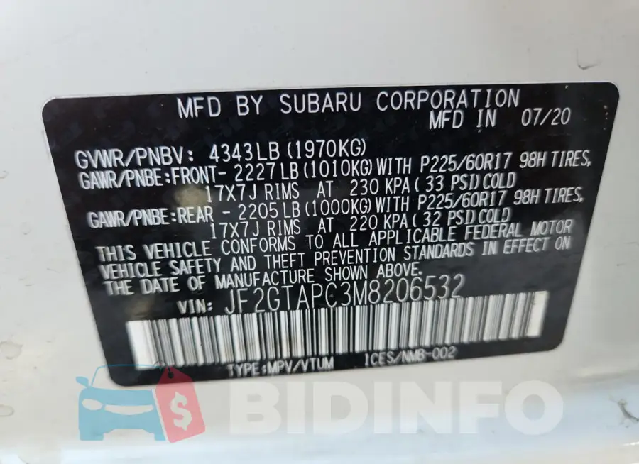 JF2GTAPC3M8206532 Photo# 13