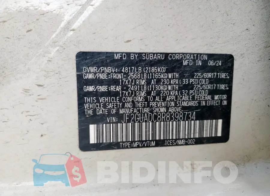 JF2GUADC8R8398734 Photo# 14