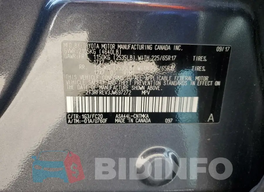 2T3RFREV3JW697272 Photo# 12