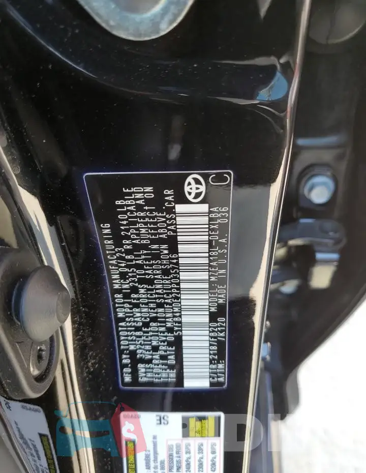 5YFB4MDE2PP035746 Photo# 12