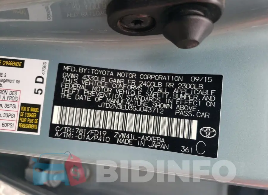 JTDZN3EU3GJ043712 Photo# 12