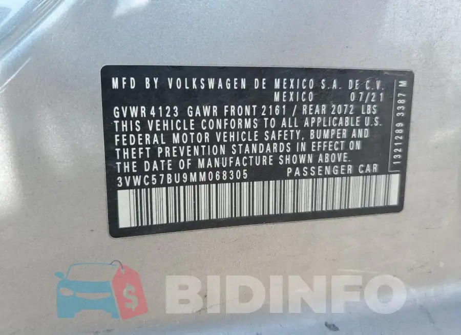 3VWC57BU9MM068305 Photo# 12