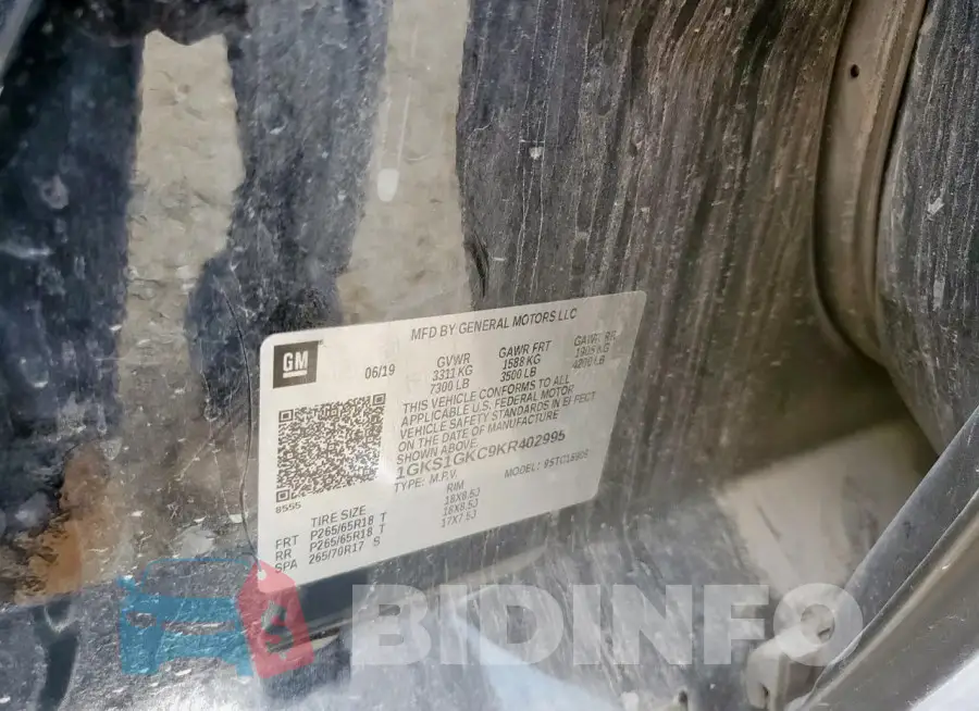 1GKS1GKC9KR402995 Photo# 14