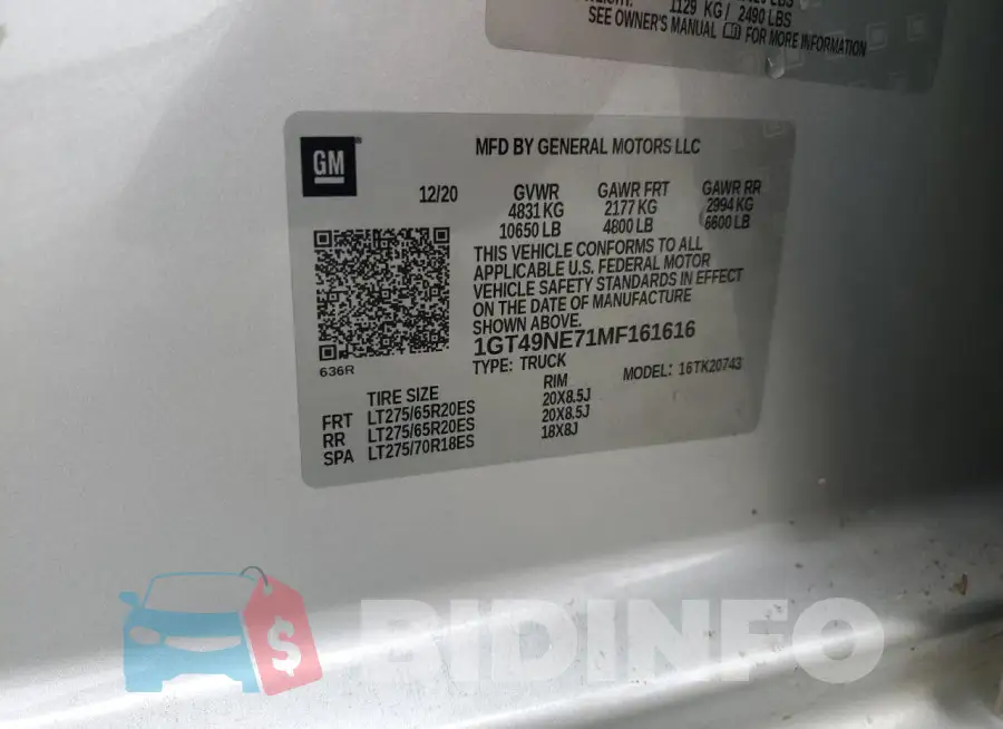 1GT49NE71MF161616 Photo# 12