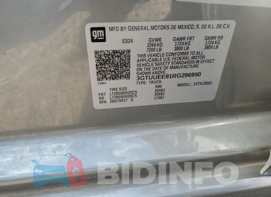3GTUUEE81RG296950 Photo# 12