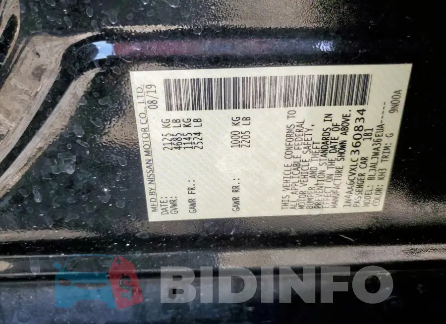 1N4AA6CVXLC360834 Photo# 12