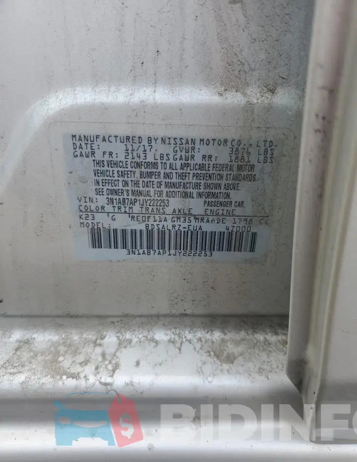 3N1AB7AP1JY222253 Photo# 12
