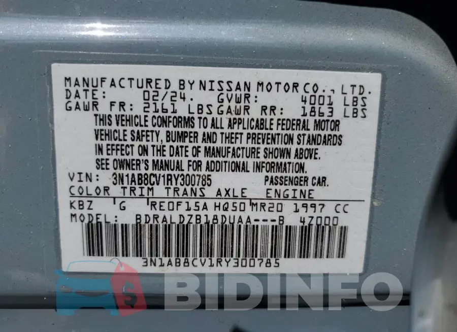 3N1AB8CV1RY300785 Photo# 12