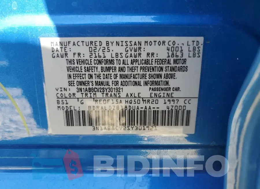 3N1AB8CV2SY301921 Photo# 12