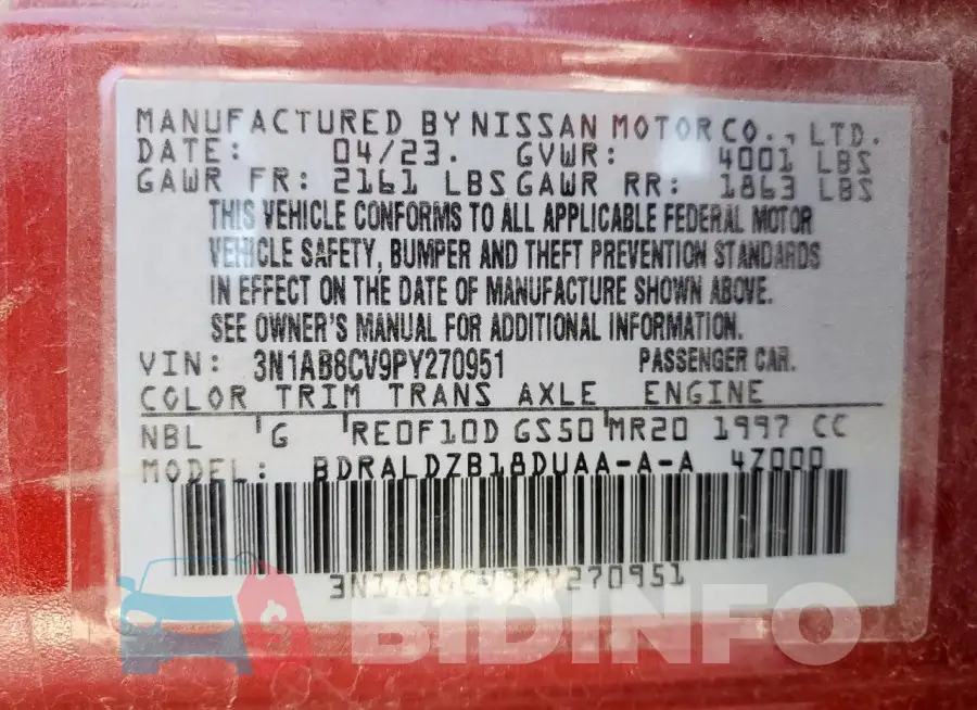 3N1AB8CV9PY270951 Photo# 12
