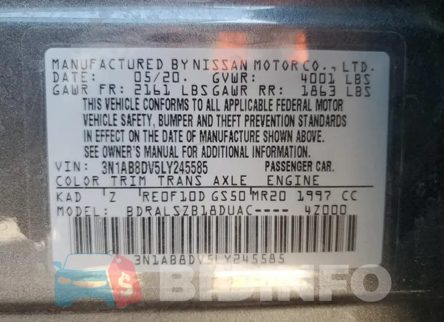 3N1AB8DV5LY245585 Photo# 13