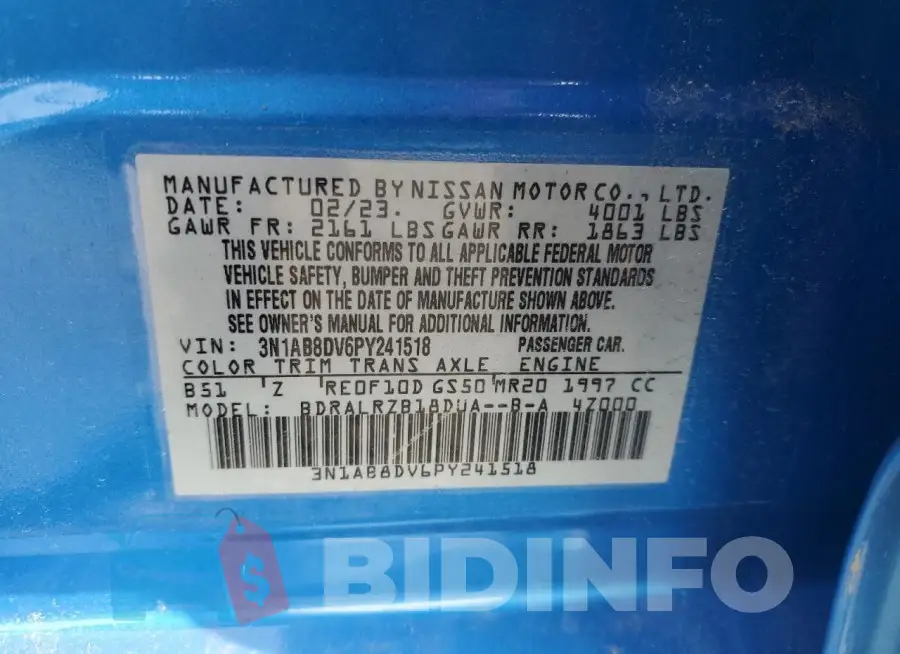 3N1AB8DV6PY241518 Photo# 13