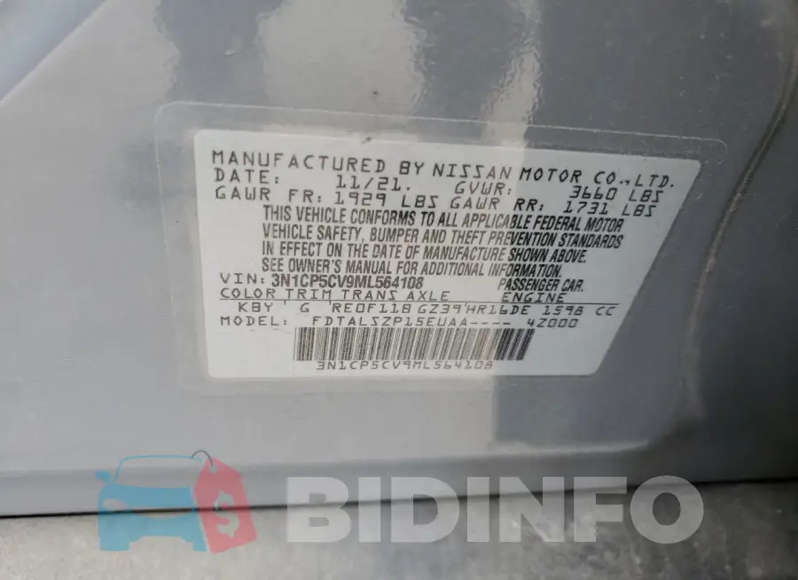 3N1CP5CV9ML564108 Photo# 13