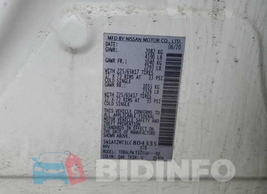 5N1AT2MT3LC804335 Photo# 12