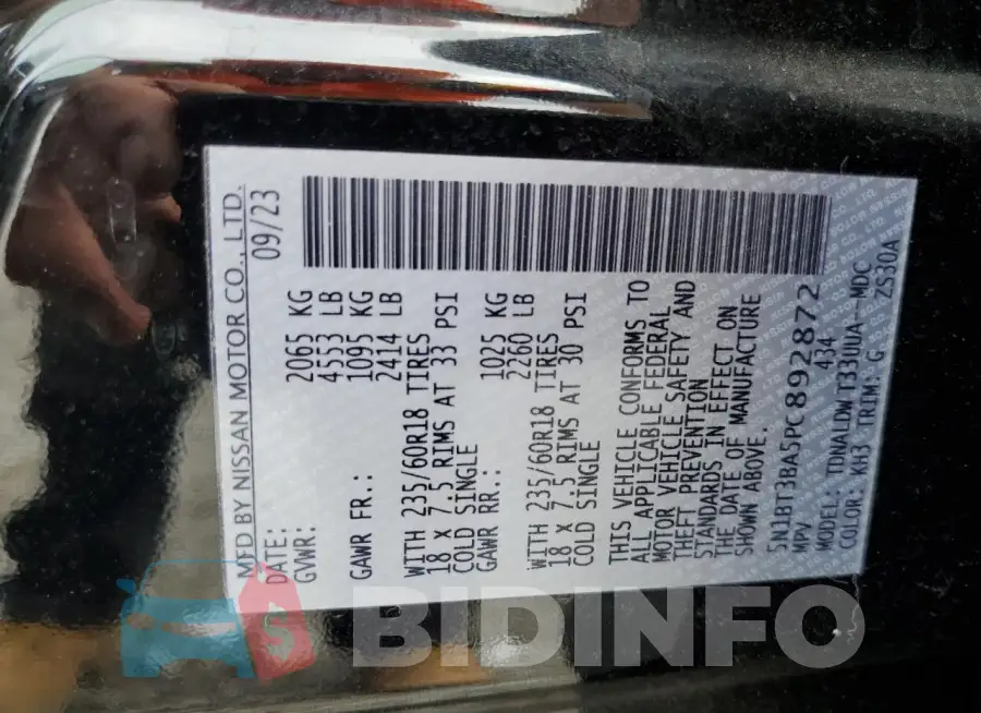 5N1BT3BA5PC892872 Photo# 14