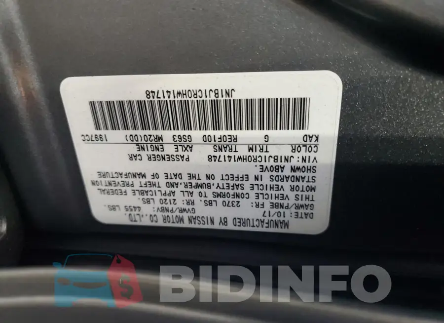 JN1BJ1CR0HW141748 Photo# 13