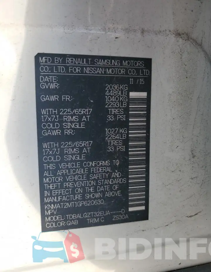 KNMAT2MT1GP620630 Photo# 12
