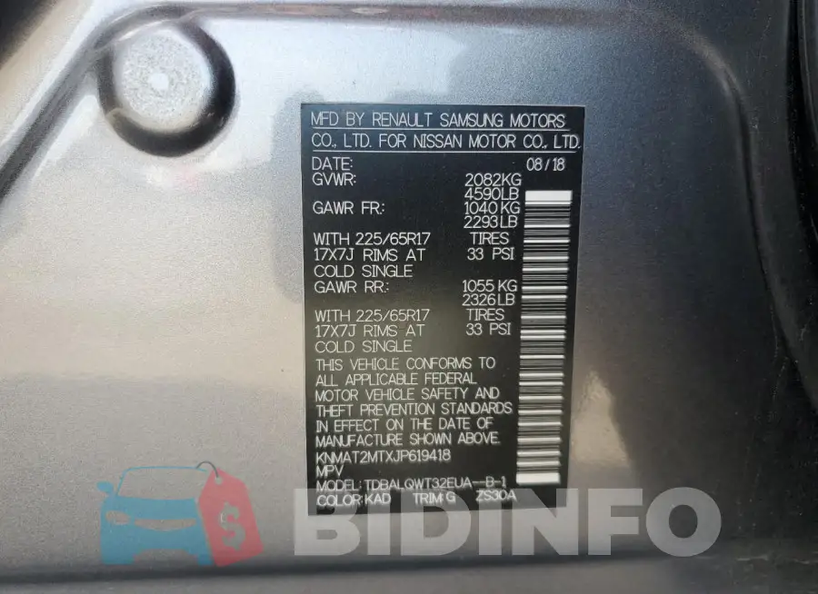 KNMAT2MTXJP619418 Photo# 13