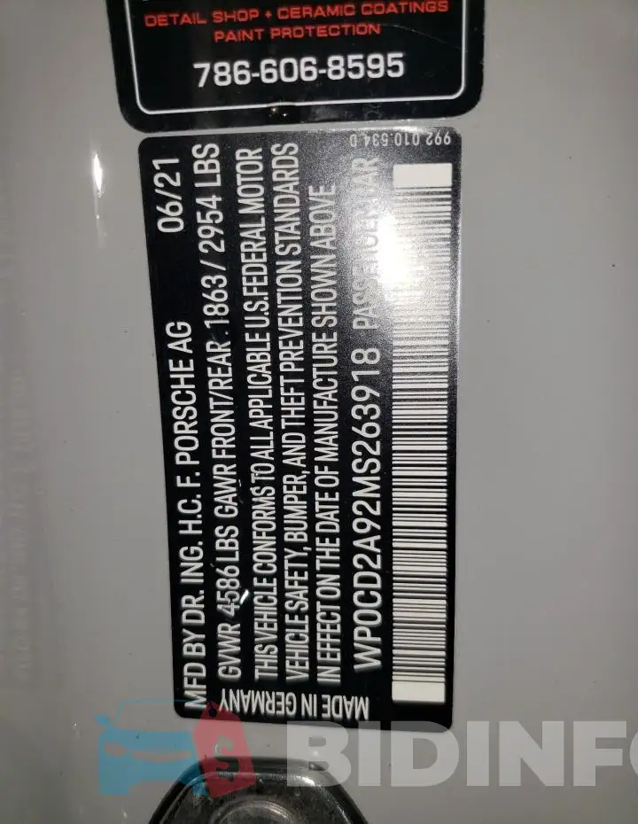 WP0CD2A92MS263918 Photo# 13