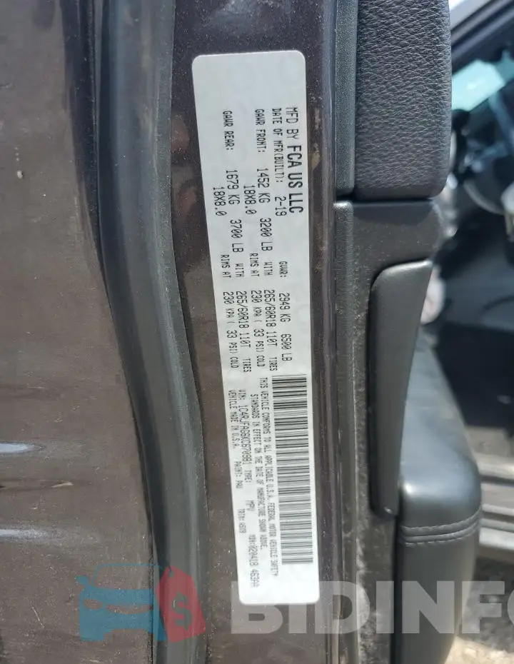 1C4RJFAG6KC670981 Photo# 13