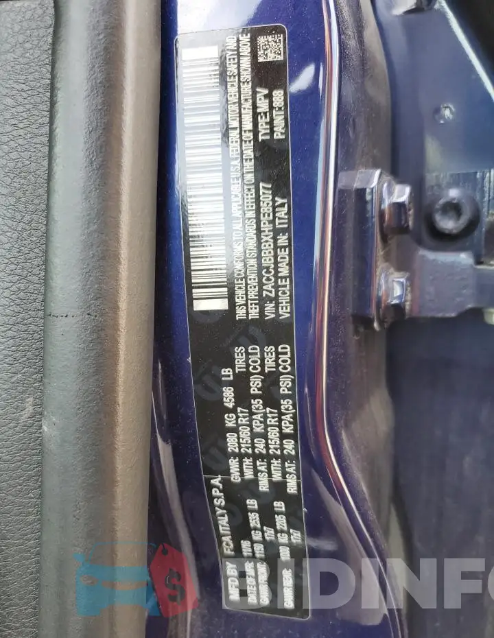 ZACCJBBBXHPE85077 Photo# 14