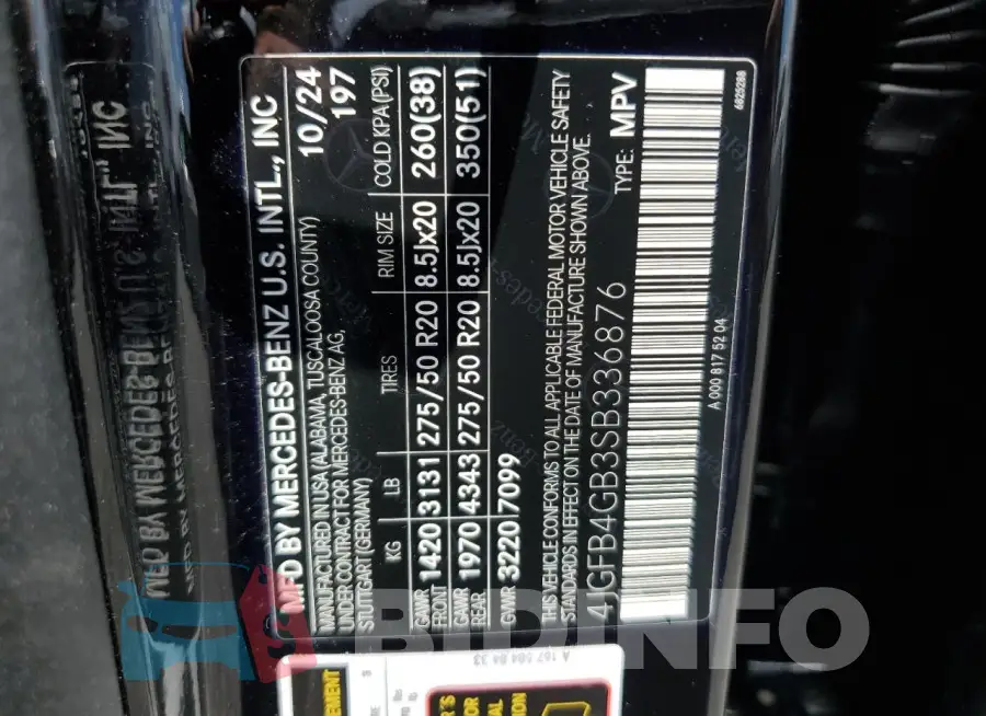 4JGFB4GB3SB336876 Photo# 13
