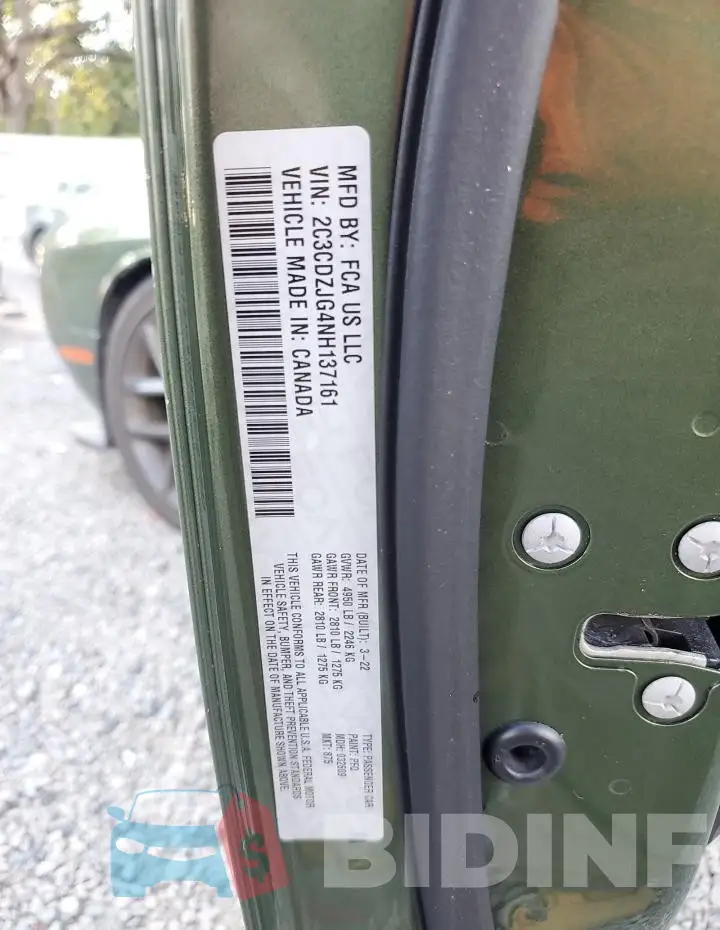 2C3CDZJG4NH137161 Photo# 13