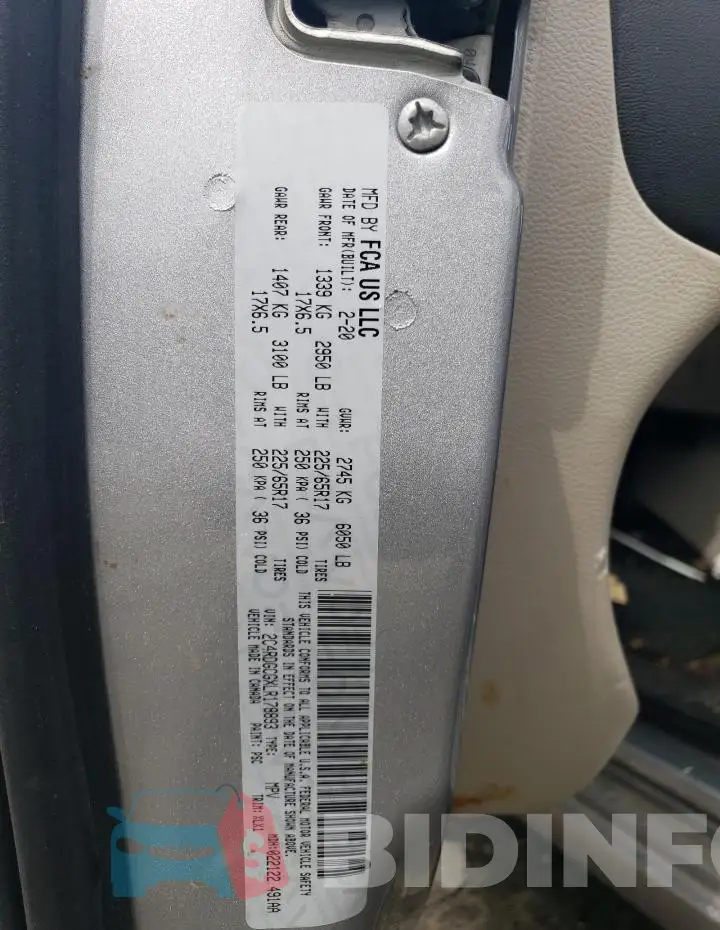 2C4RDGCGXLR178893 Photo# 13
