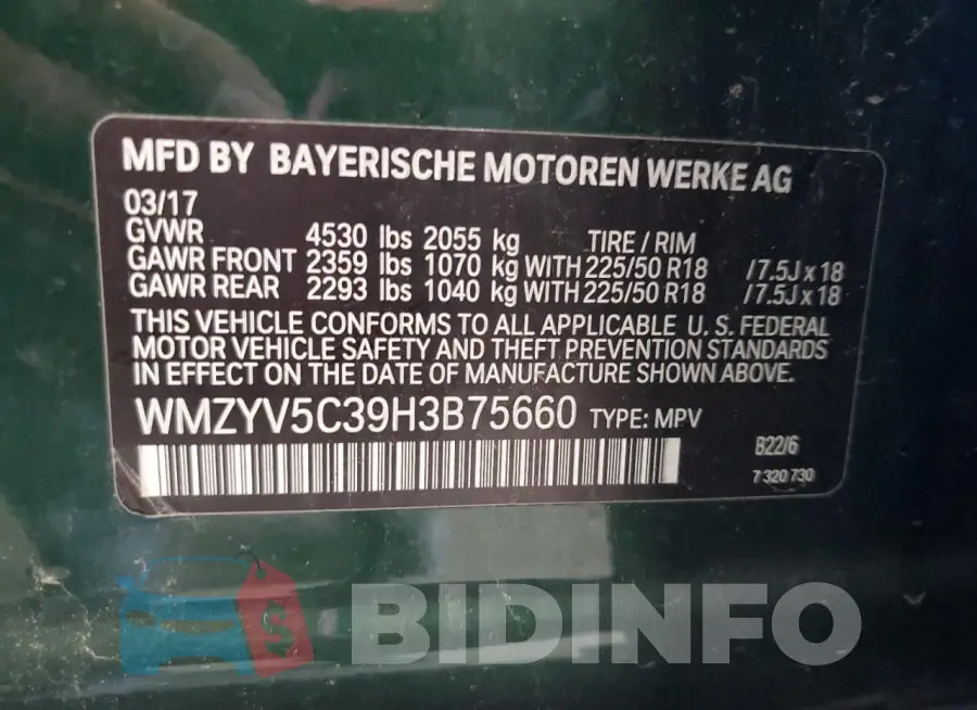 WMZYV5C39H3B75660 Photo# 12