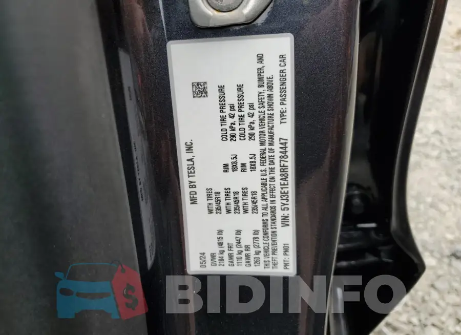 5YJ3E1EA8RF784447 Photo# 12