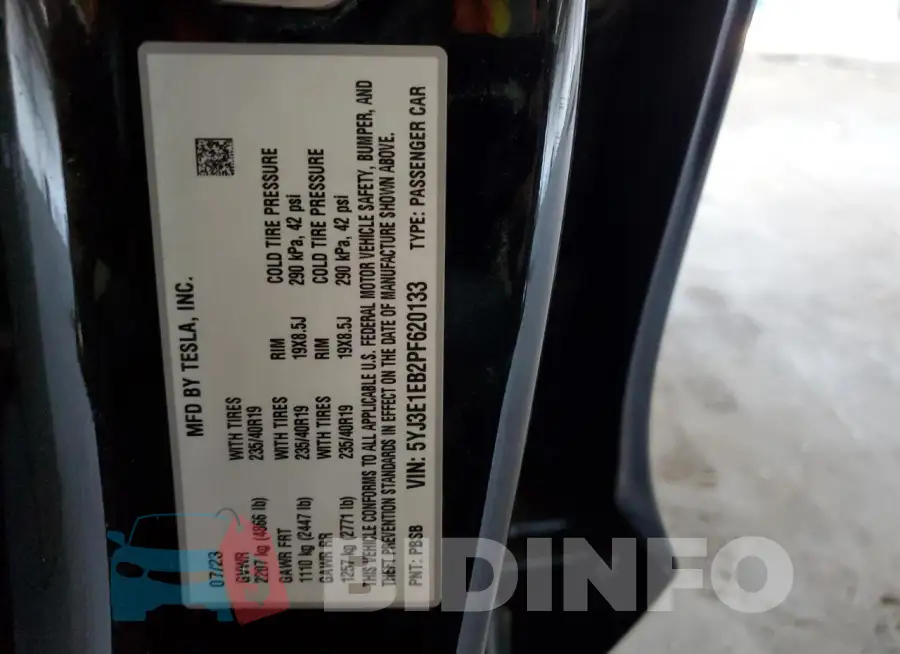 5YJ3E1EB2PF620133 Photo# 12
