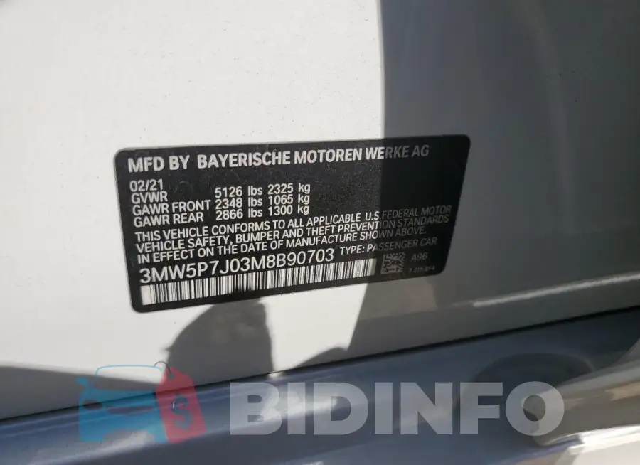 3MW5P7J03M8B90703 Photo# 12