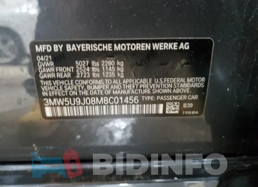 3MW5U9J08M8C01456 Photo# 13