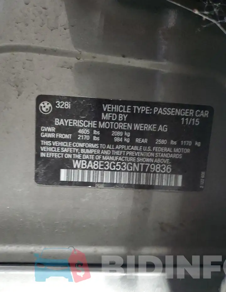 WBA8E3G53GNT79836 Photo# 12