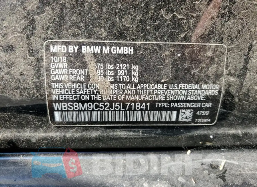 WBS8M9C52J5L71841 Photo# 12