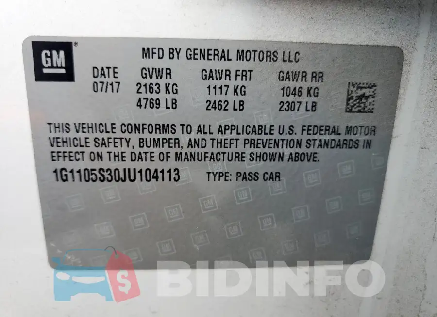 1G1105S30JU104113 Photo# 12