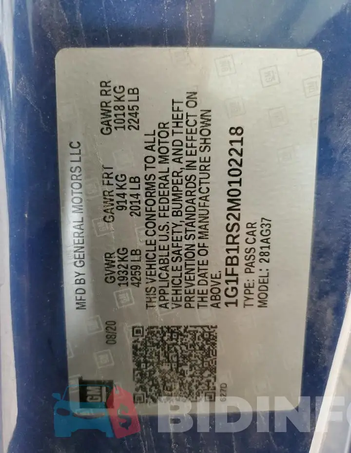 1G1FB1RS2M0102218 Photo# 13
