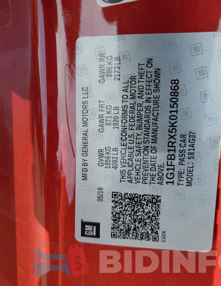 1G1FB1RX5K0150868 Photo# 12