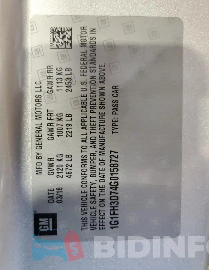 1G1FH3D74G0158727 Photo# 12