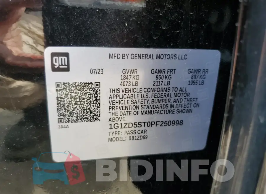 1G1ZD5ST0PF250998 Photo# 12