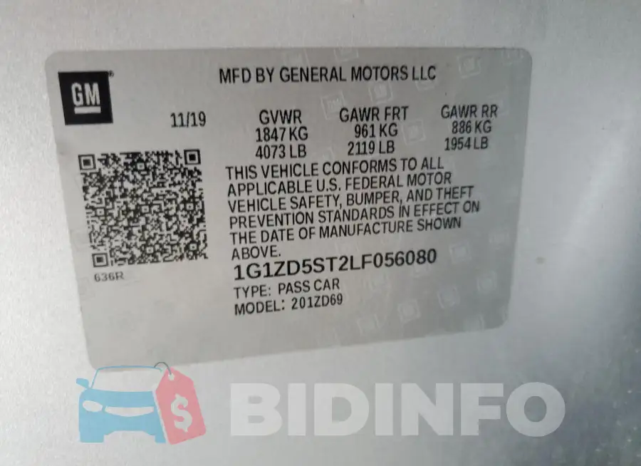 1G1ZD5ST2LF056080 Photo# 12