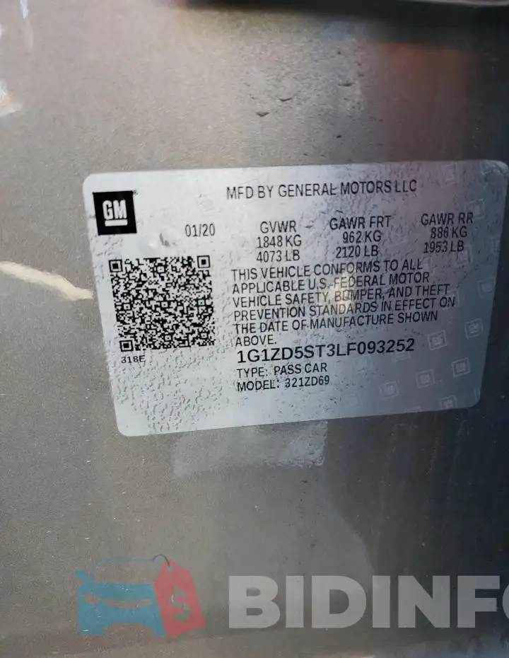 1G1ZD5ST3LF093252 Photo# 13